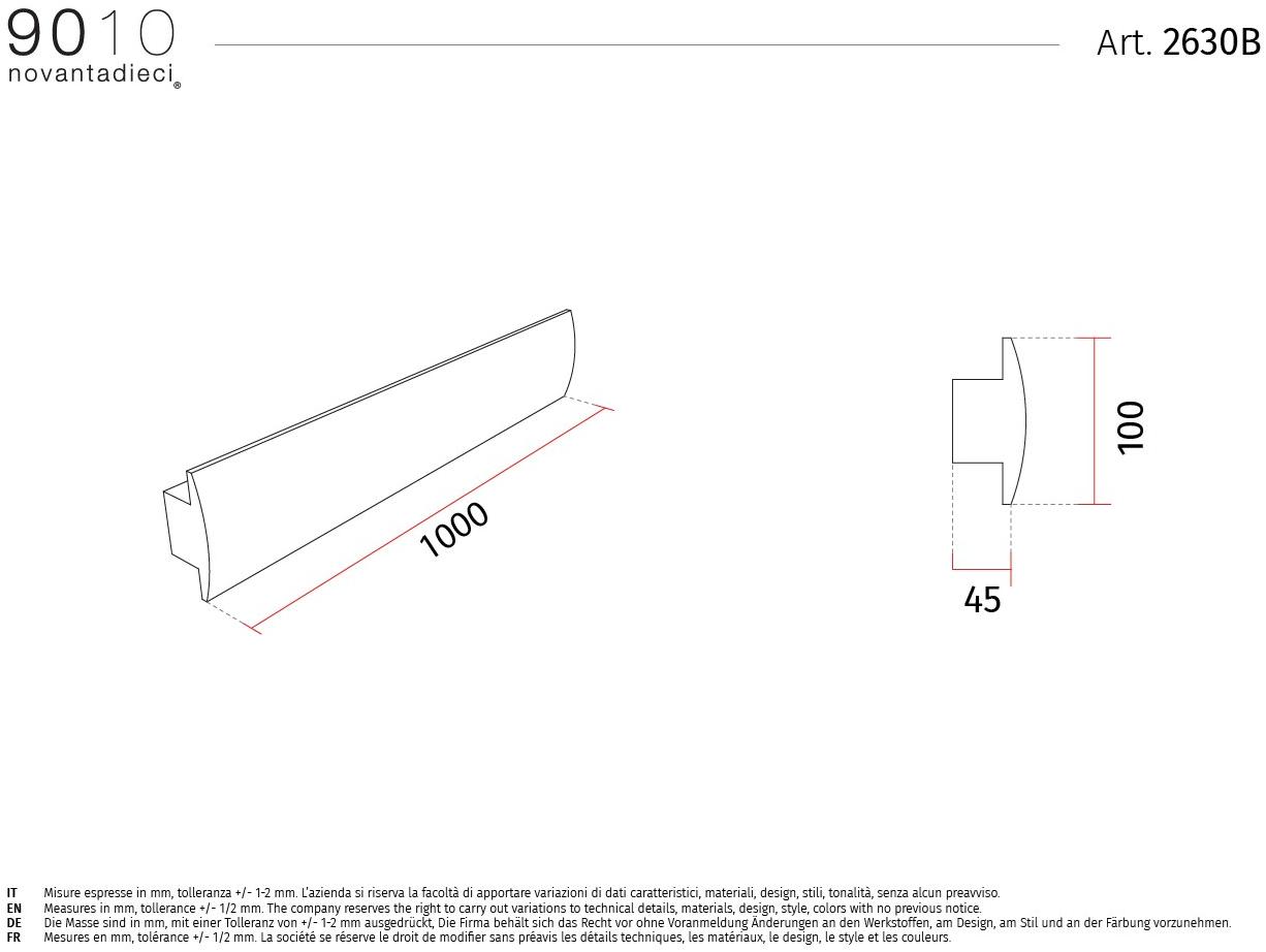 9010 novantadieci Регулируемый настенный светильник led из cristaly®  2630a/b/c/d  - Вид №2