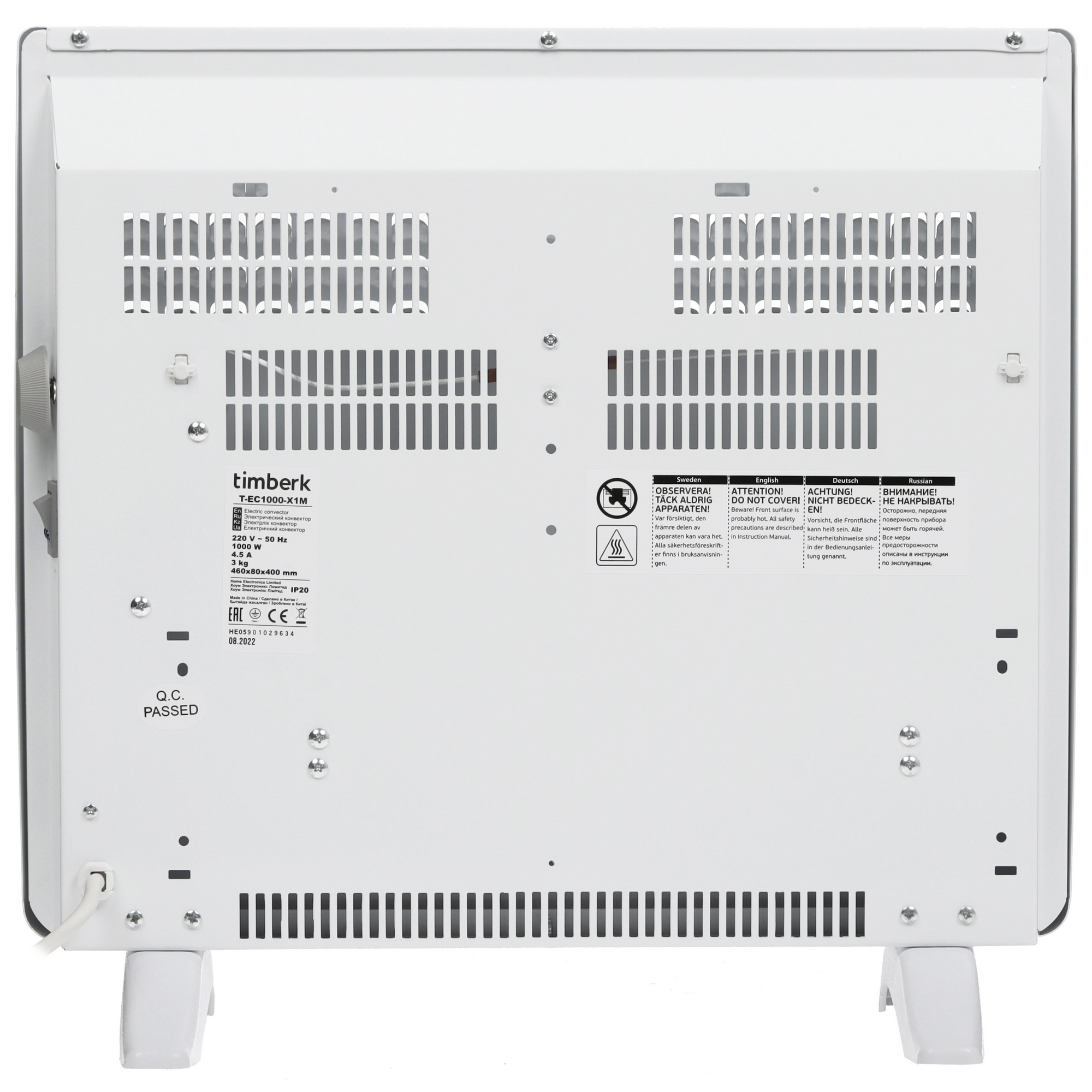 9047818 Конвектор Timberk T-EC1000-X1M STDN-0093077 - Вид №5