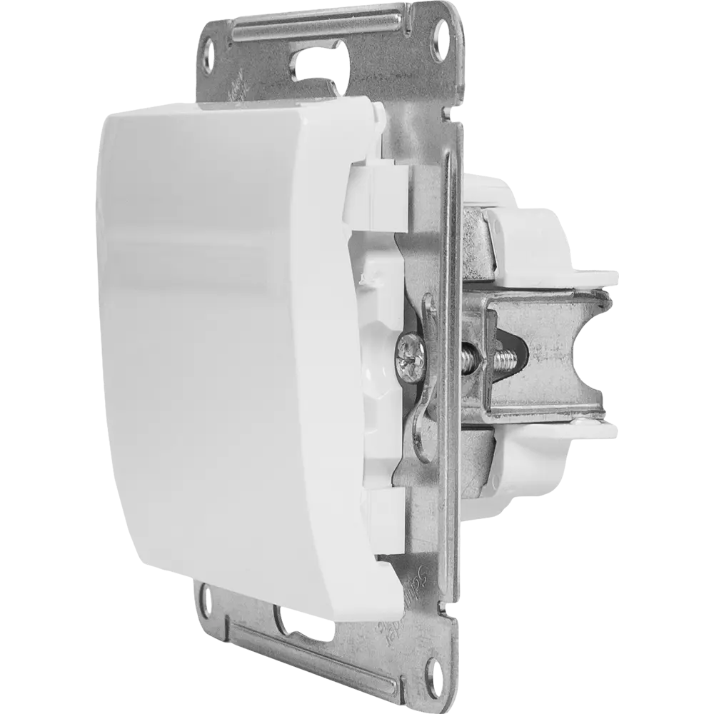 Выключатель встраиваемый Systeme Electric Glossa 1 клавиша цвет молочный 84730754 STLM-2186445 - Вид №4