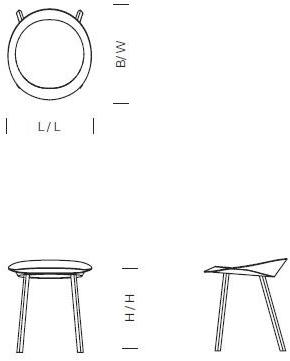 e15 Лакированный табурет из фанерованной древесины  St13  - Вид №4