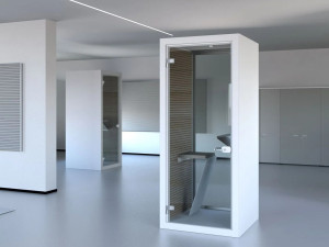 Одноместная акустическая офисная кабина со встроенным освещением