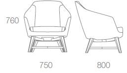Albaplus Кресло на четырех ножках из бука Folha 2018/080/ita - Вид №3