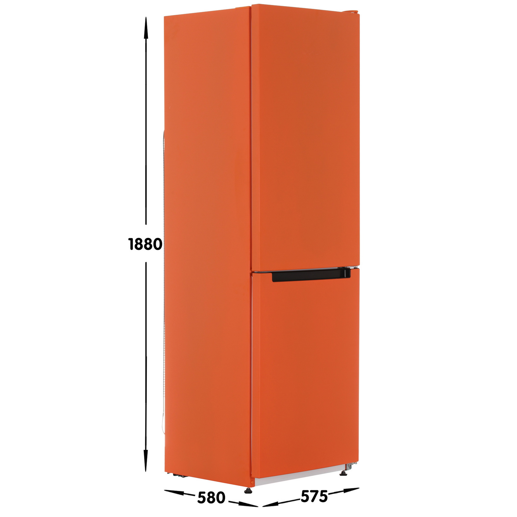 9021284 Холодильник с морозильником   Nordfrost NRB 162NF Or оранжевый STDN-0126277 - Вид №6