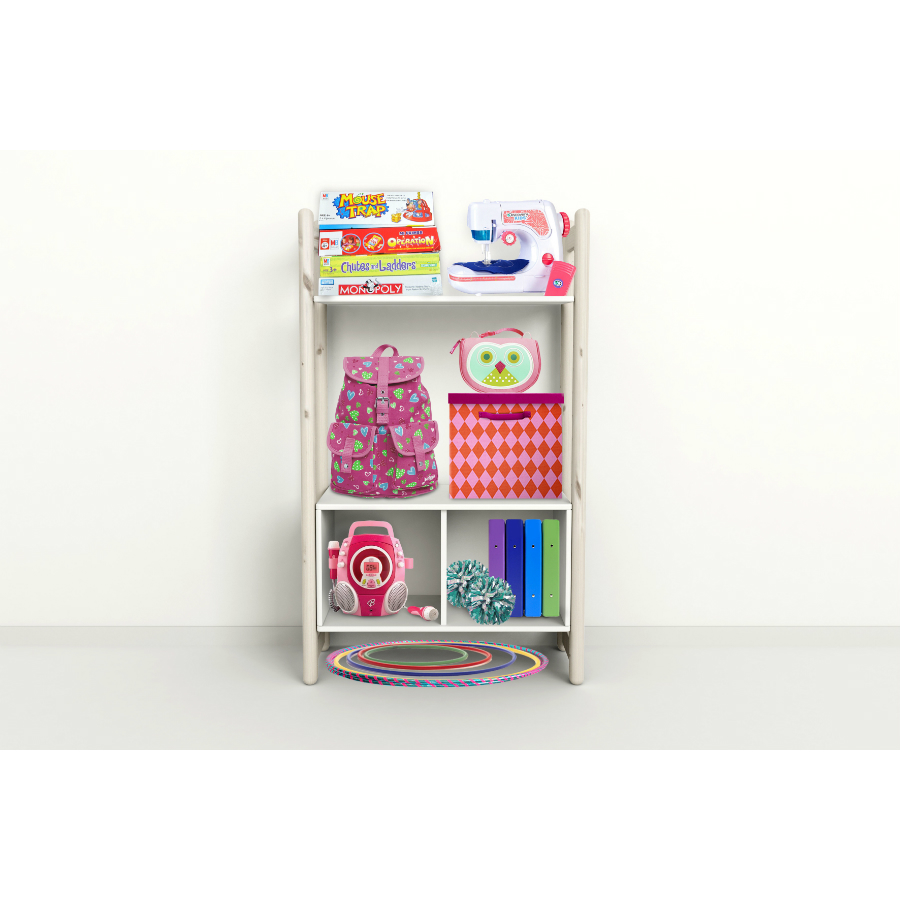 Гарнитур Midi A, 1 полка и 1 книжный шкаф, белый, искусственно состаренный Flexa 812650190 - Вид №2