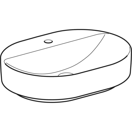 500.777.01.2 Накладная раковина Geberit VariForm эллиптической формы, с полкой для отверстия под смеситель Geberit  - Вид №10
