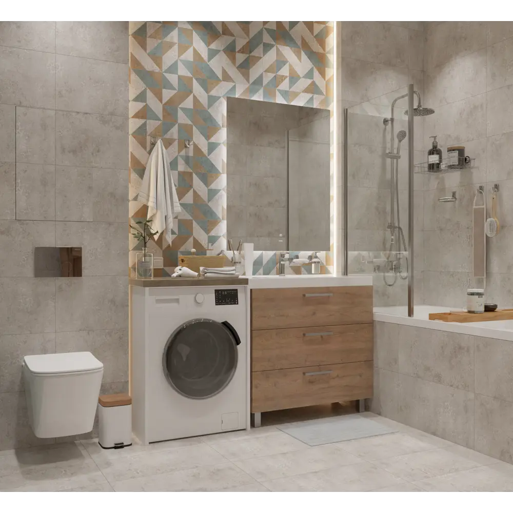 Керамин Айрон: настенная плитка серого цвета 60×30 см 88700681 STLM-0944725 - Вид №6