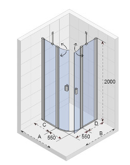 GF0244800 Душевой уголок Riho Fjord Santreyd - Вид №1