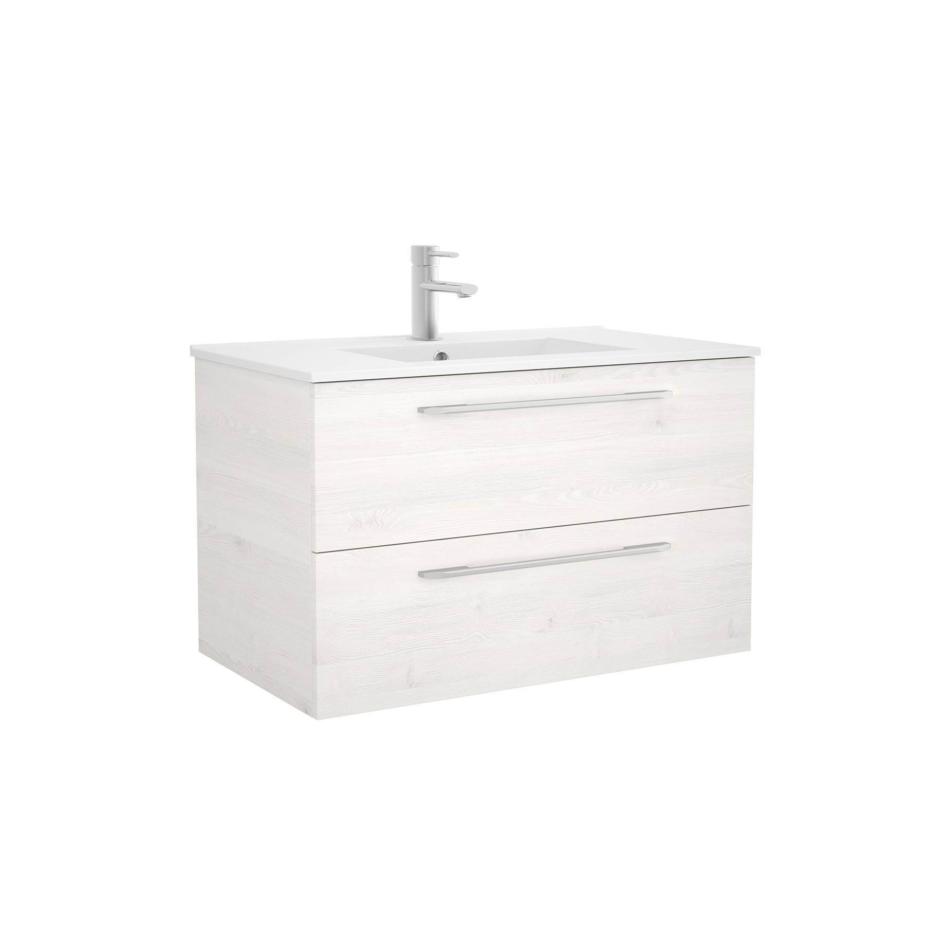 23301 SALGAR Мебель для умывальника FUSSION CHROME 900 SBIANCATO с 2 ящиками 897 x 540 x 450 мм Sbiancato - Вид №1