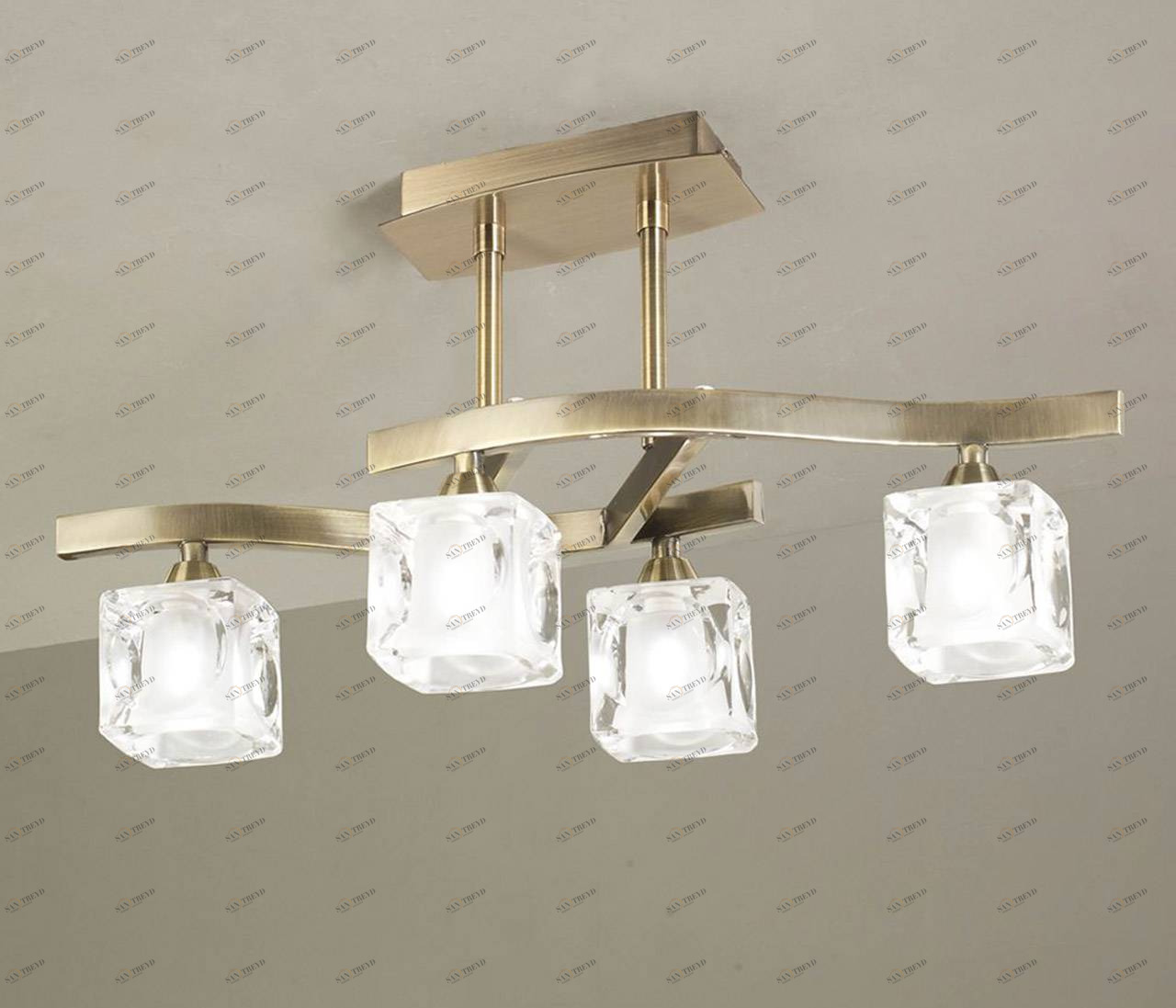 Потолочная люстра Mantra Cuadrax 0997 MANTRA ДИЗАЙНЕРСКИЕ, CUADRAX BRONZE 058190 Бронза 