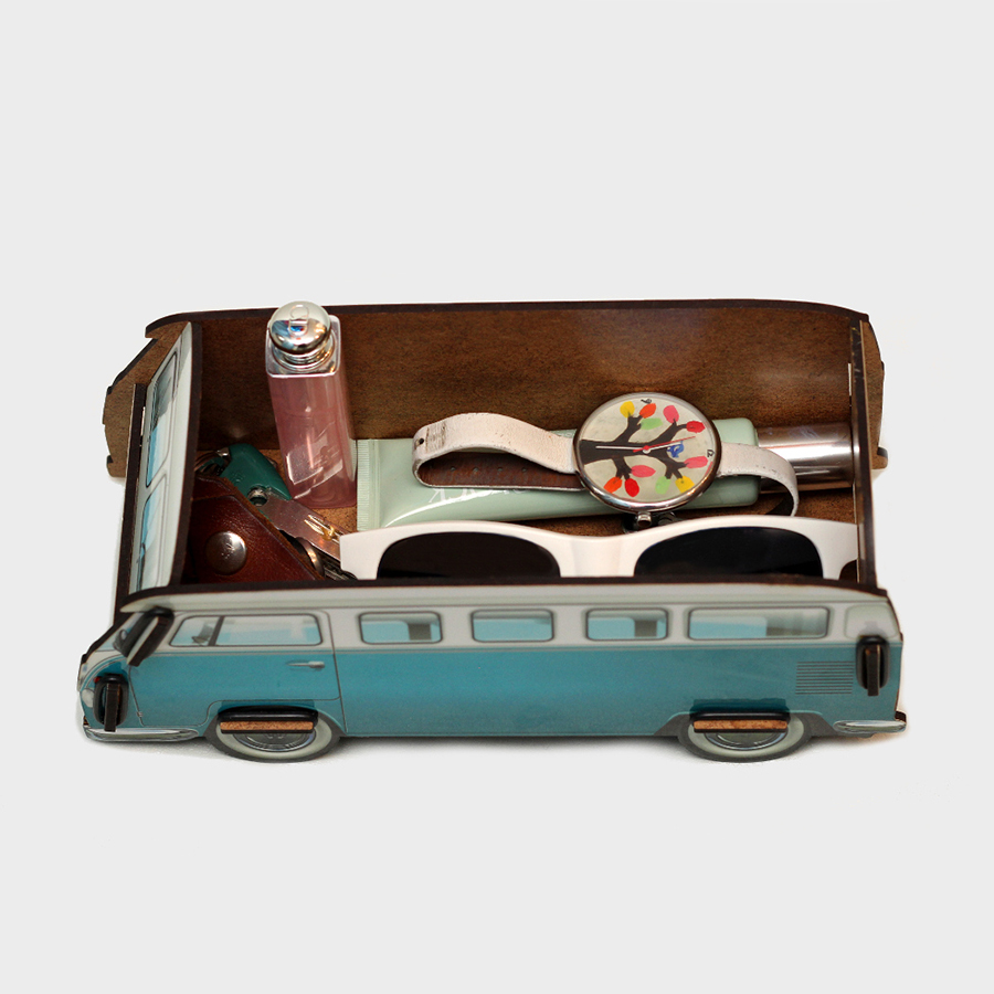 0007 Настольный органайзер vw t1 camper синий BadLab  - Вид №2