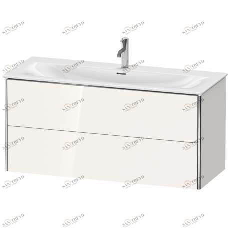 XS432602222 Тумбочка подвесная XSquare #XS4326 1210 x 478 мм Белый глянцевый декор Duravit