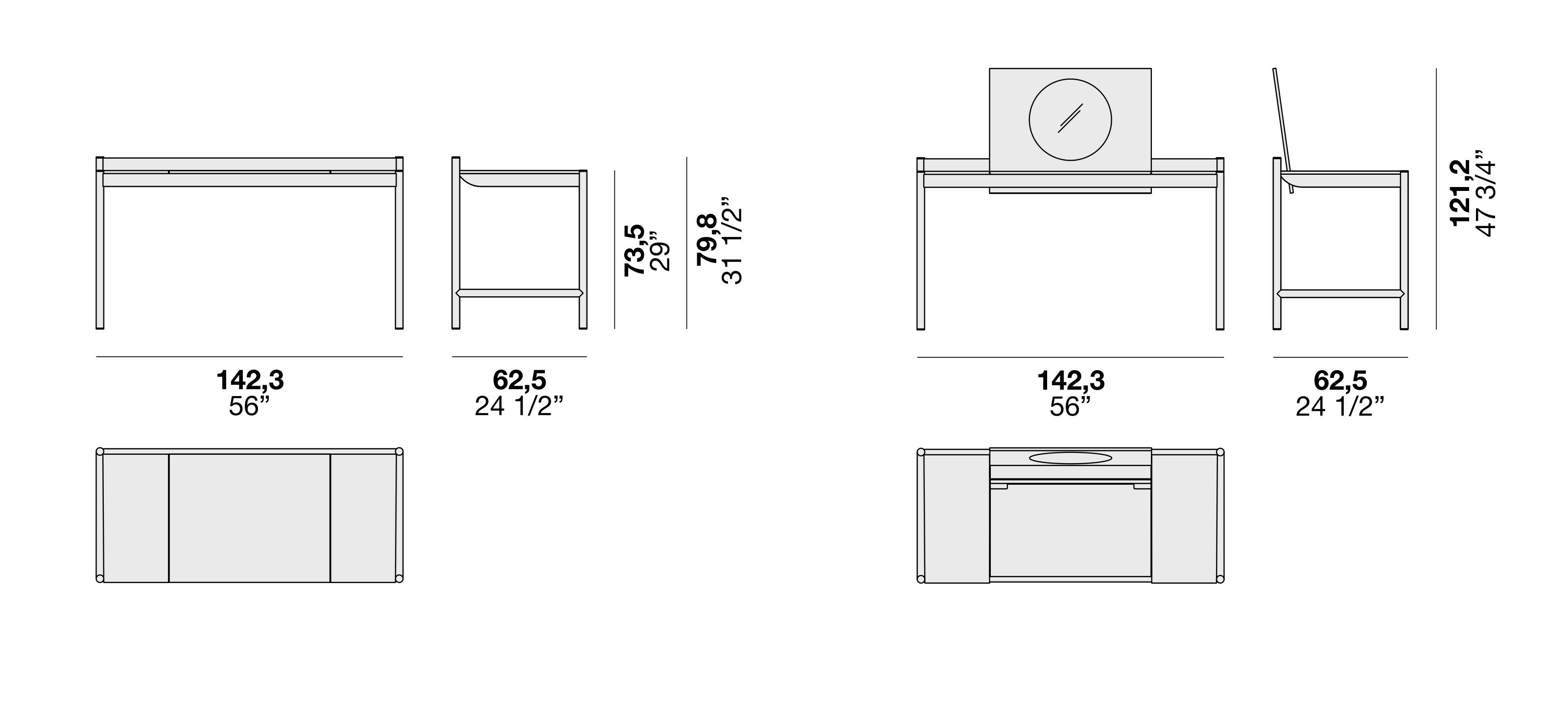 Письменный стол / туалетный столик Alf DaFrè YUKIO ARCH-00013706 - Вид №9