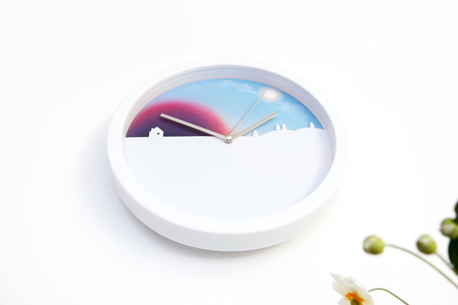 SK CLOCK DN1 Часы настенные day and night с цветным циферблатом Suck UK  - Вид №6