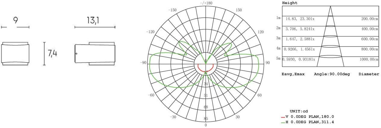 SOVIL Светодиодный настенный светильник для улицы из литого алюминия  99820/ 99820/-- - Вид №4