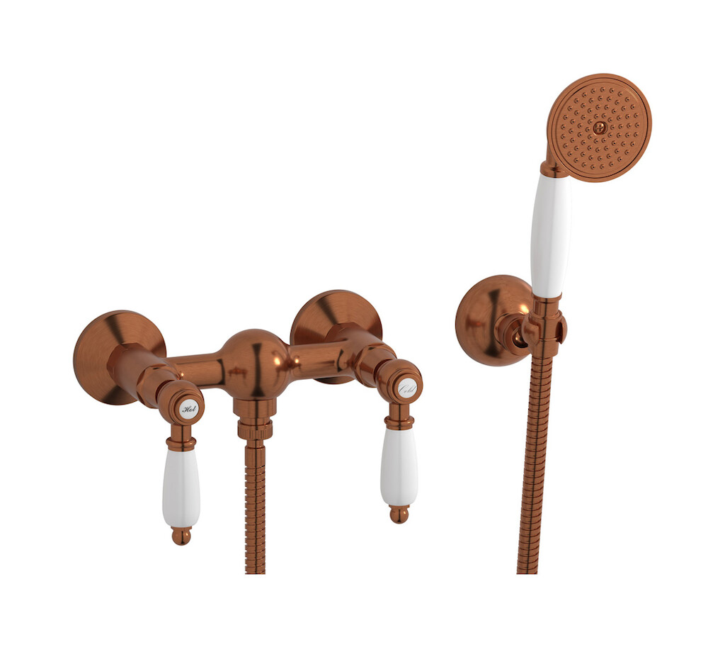 Встроенный смеситель для душа в комплекте с душевым гарнитуром. WE ARE IB hl350rr_2 Antique Copper Hermes
