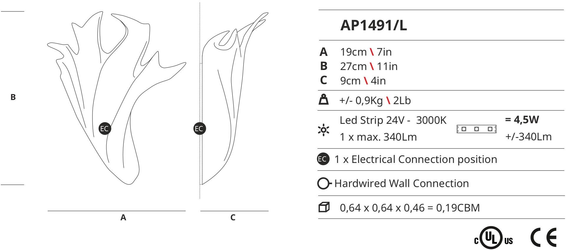 Serip Настенный светильник из алюминия Carpa Ap1491/l - Вид №2