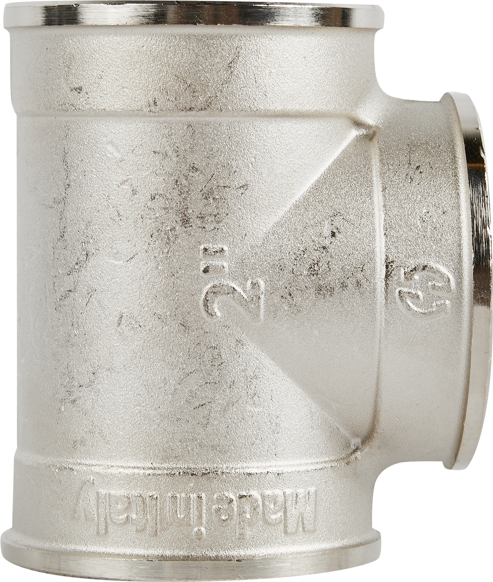 Тройник латунный STOUT 2" никелированный 82238988 STLM-0022666 - Вид №1