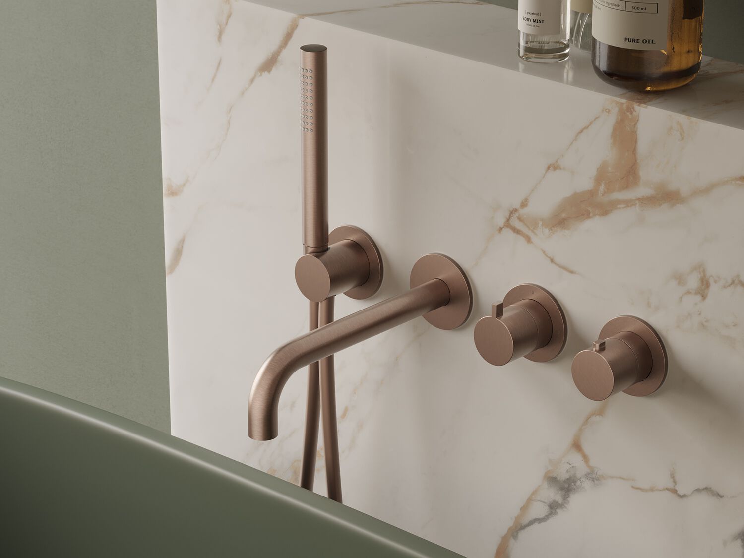 Латунный термостатический смеситель для ванны Hotbath Ace ARCH-00091178 - Вид №1