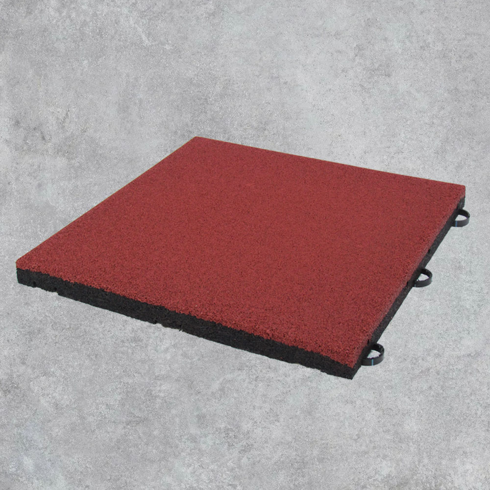 Плитка с с рельефным основанием с соединением "Кольцо". Резиновое покрытие ЭКОПРОФИТ ПРККр001 - Вид №1