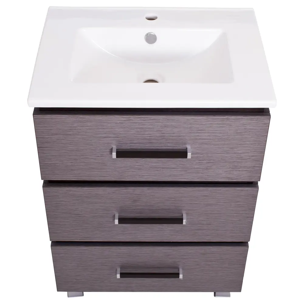 Тумба под раковину напольная Sanflor «Торонто» 60 см цвет серый STLM-2065403 - Вид №3