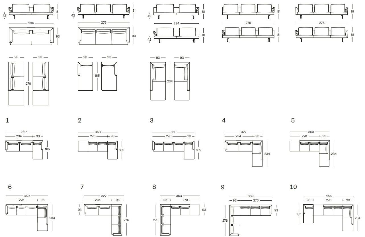 Zanotta 3-х местный диван sun-id-1487707 - Вид №2