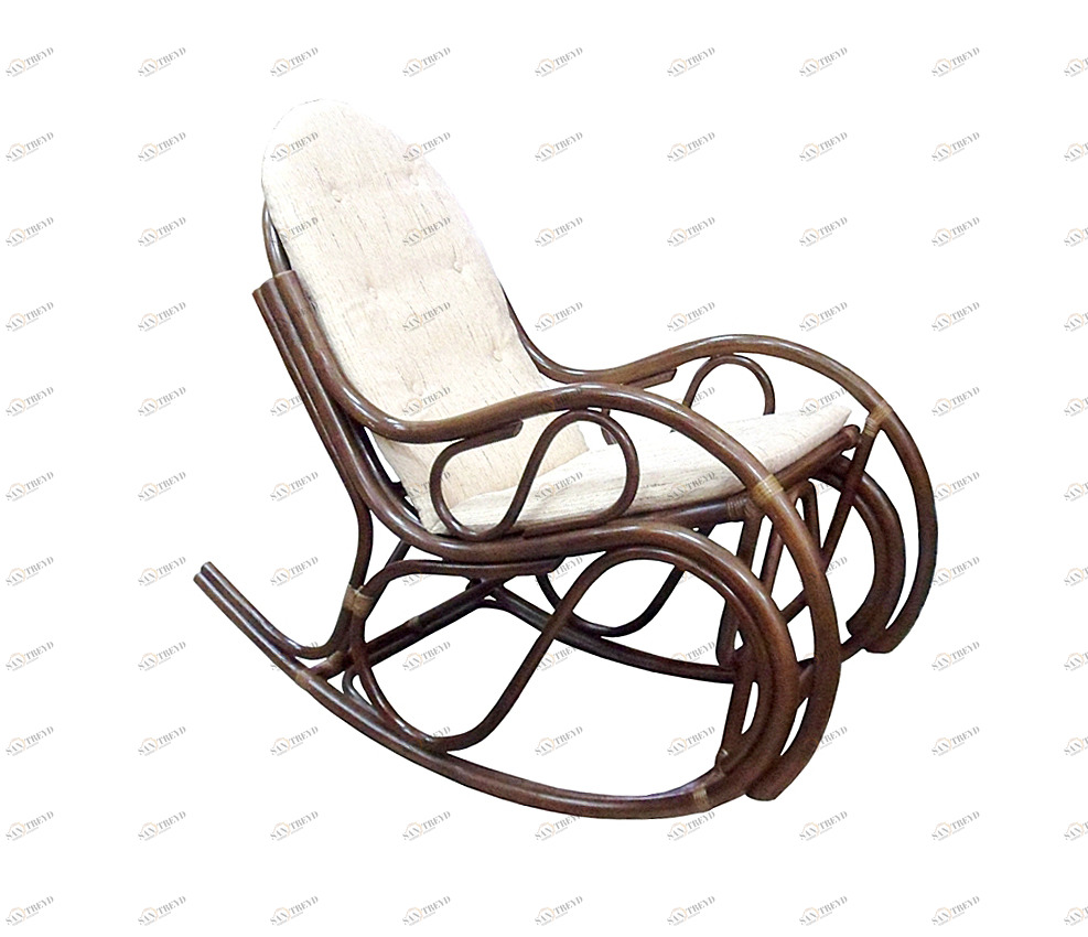 Кресло-качалка коричневое Up&Down ЭКО ДИЗАЙН ПЛЕТЕНАЯ 009698 Бежевый;коричневый 