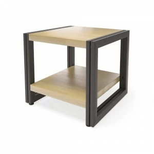 Тумбочка прикроватная для спальни с полкой Neo Loft MILLWOOD RAW 134465 Бежевый;дуб сонома