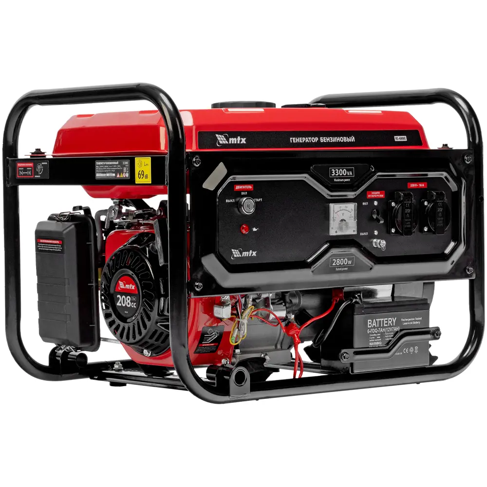 Бензиновый генератор MTX RS-4000E с автозащитой и транспортировочным комплексом 89393987 STLM-1425500 - Вид №2