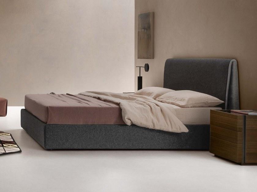 ZANETTE Двуспальная кровать с обивкой из кожи с мягким изголовьем sun-id-1469771 - Вид №1