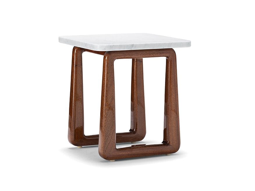 Низкий журнальный столик из красного дерева с мраморным верхом Exteta Loro Piana Interiors, Стулья Delight от Exteta ARCH-00013703 - Вид №1