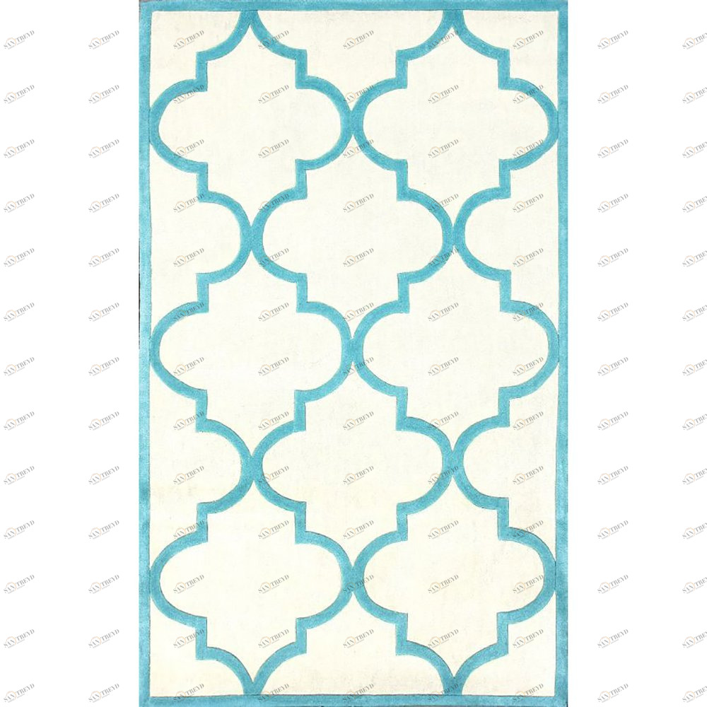 Ковер Trelli light_blue 160х230 DOLLY CAPRETS ДИЗАЙНЕРСКИЕ, ТРЕЛЬЯЖНЫЙ УЗОР 015051 Белый;голубой 