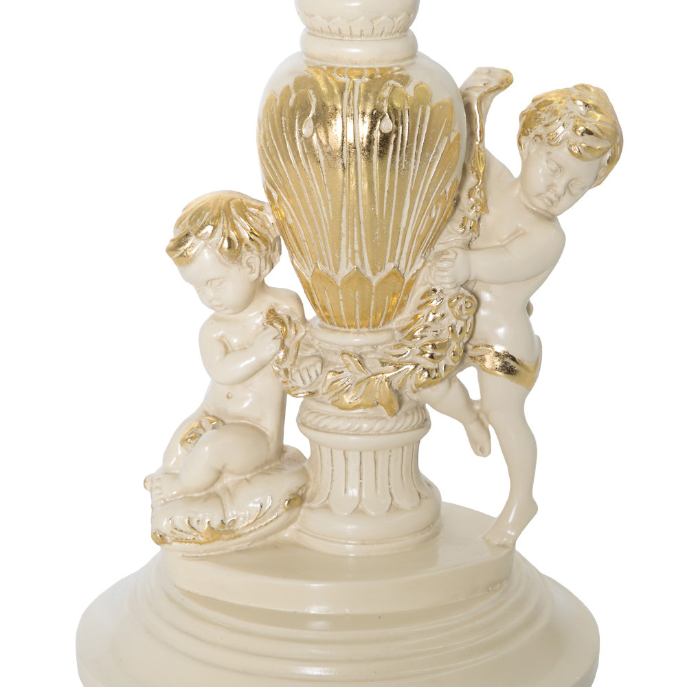 52093 BOGACHO Фруктовница-конфетница Путти - 7 Айвори мрамор / стекло  - Вид №4