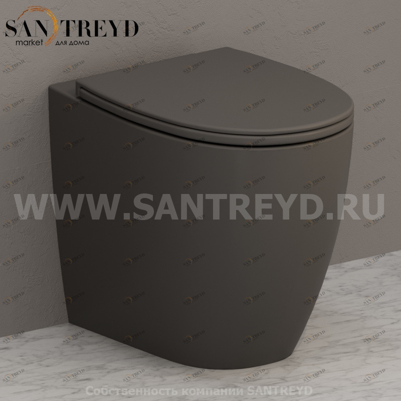 MD004AT Приставной унитаз напольный Белый Ceramica Globo 4ALL Италия