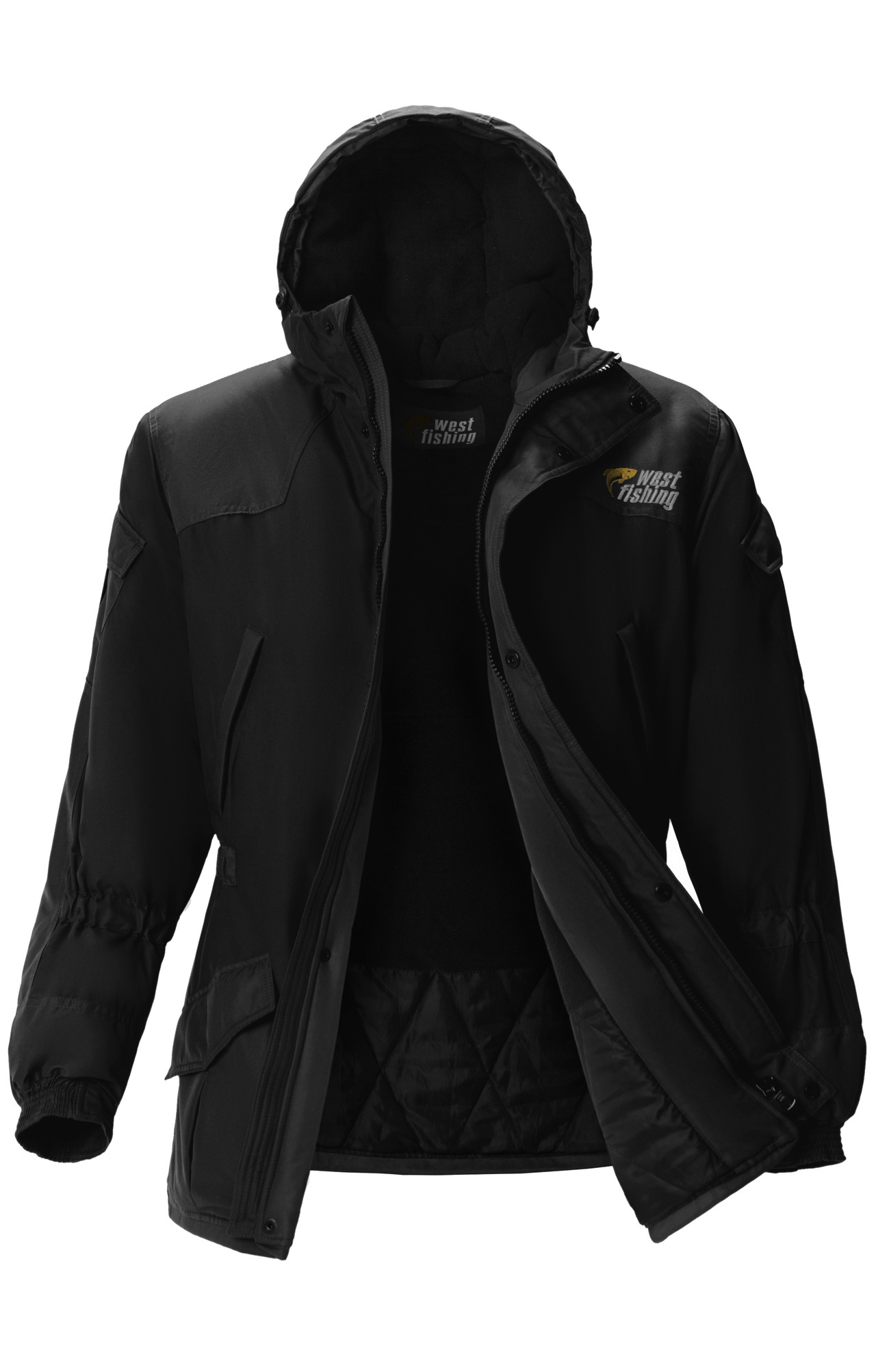 5039447 Костюм  утепленный черный West Fishing  Зимняя спецодежда Santreyd  - Вид №4
