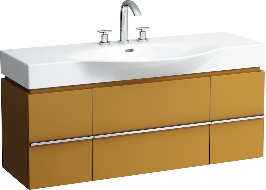 H4013020759991 Шкафчик под раковину, для раковин 811704, 812704, 2 выдвижных ящика с 2 дверцами, 2 стеклянные полки LAUFEN PRO - Вид №6