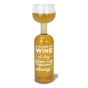 Бокал с бутылкой 750 мл a glass per day BIGMOUTH ДИЗАЙНЕРСКИЕ 00-3862993 Прозрачный