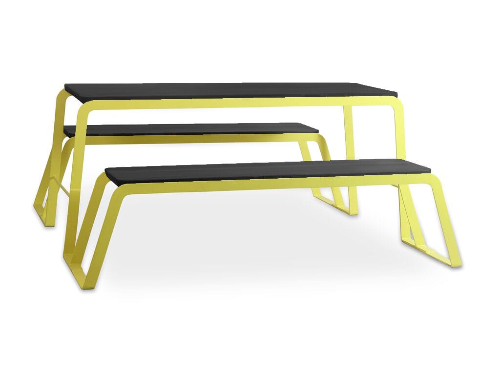 Цельный деревянный цельный стол со встроенными скамейками Alankaram KLOP ARCH-00022739 - Вид №8