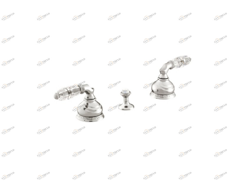 041622.B00.62 Биде с тремя отверстиями и кристаллами сваровски Сатин никель Mestre Austral