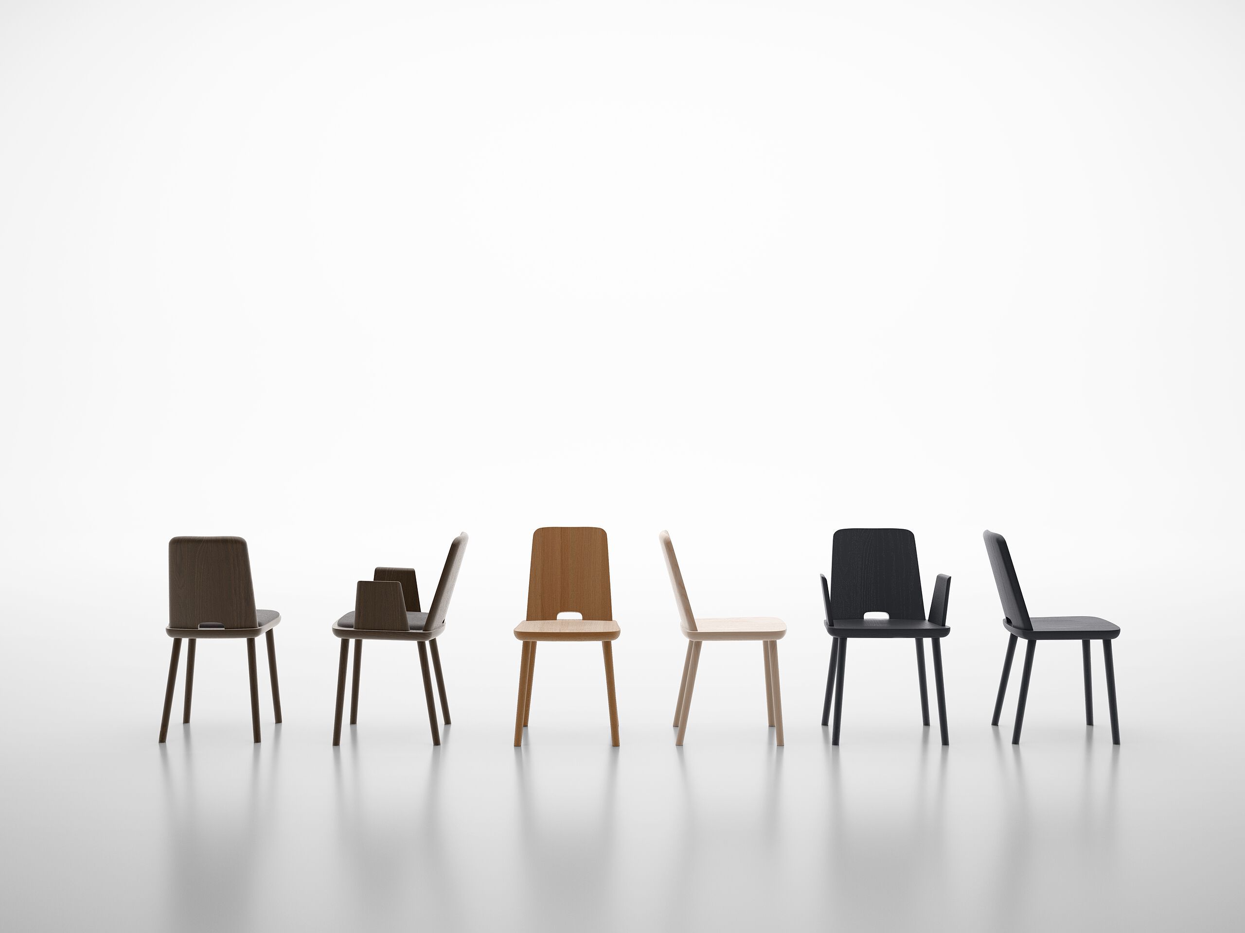 Стул из ясеня с подлокотниками и встроенной подушкой SIPA планшет ARCH-00074204 - Вид №2