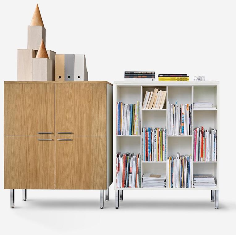 Sinetica Модульная деревянная тумба для офиса с распашными дверцами sun-id-1392807 - Вид №1