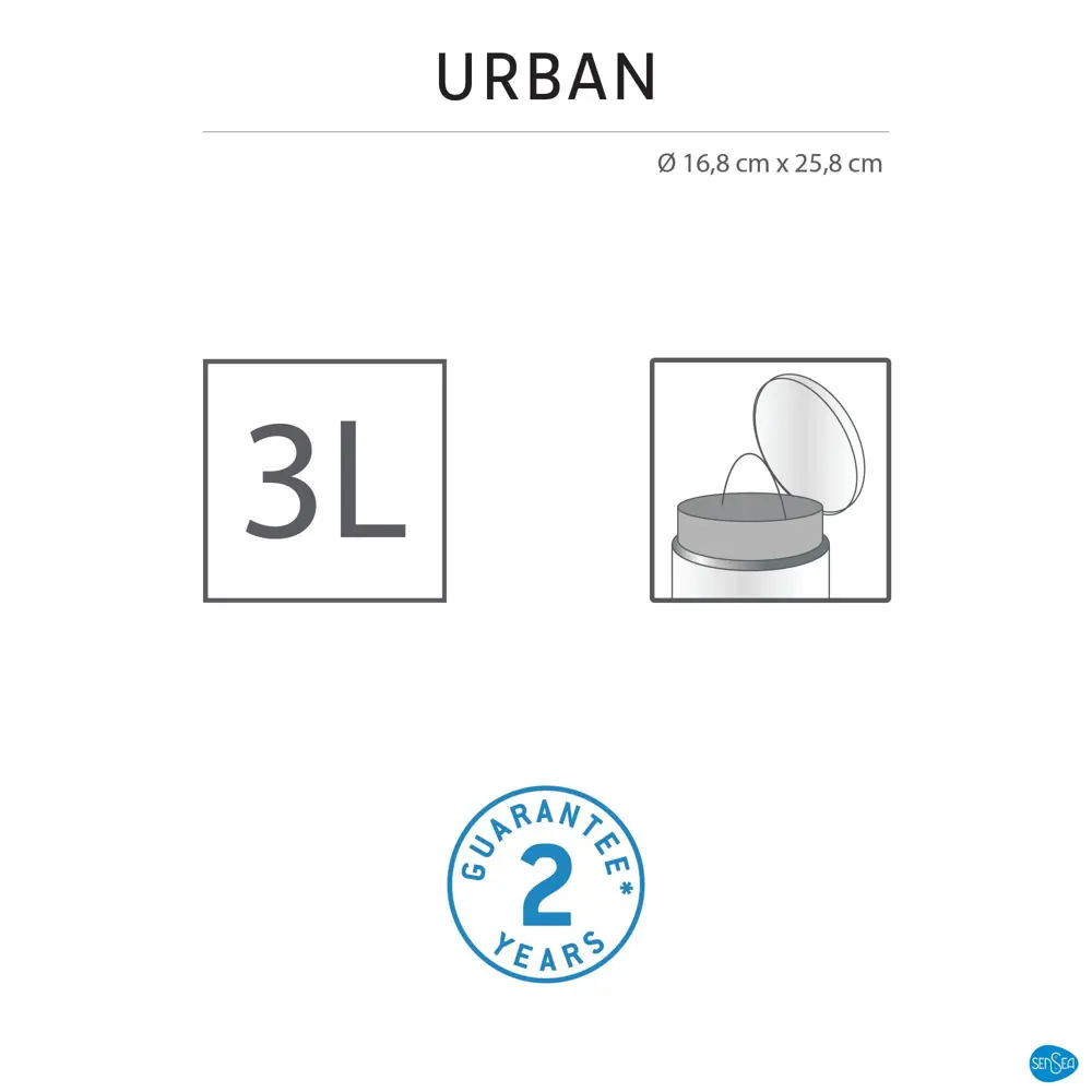 Контейнер для мусора Sensea Urban 3 л цвет чёрный 82251472 STLM-2188317 Без серии - Вид №10