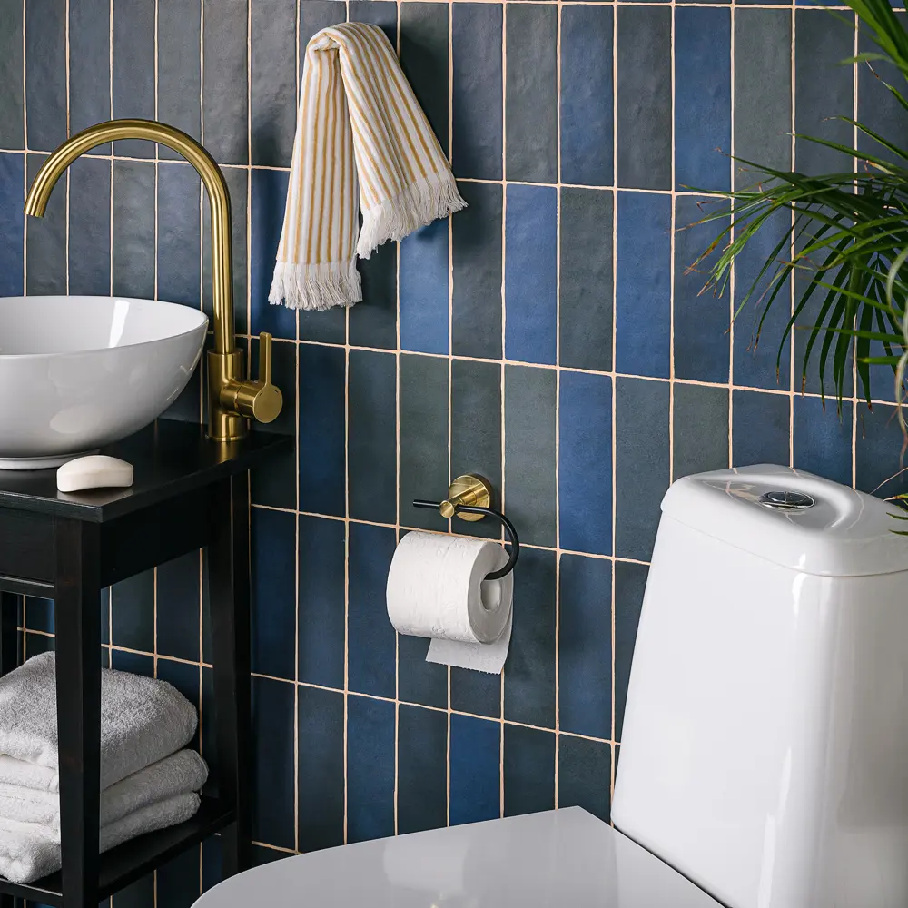 Держатель туалетной бумаги Moroshka Oro Nero цвет чёрный/золотой STLM-2097785 - Вид №6