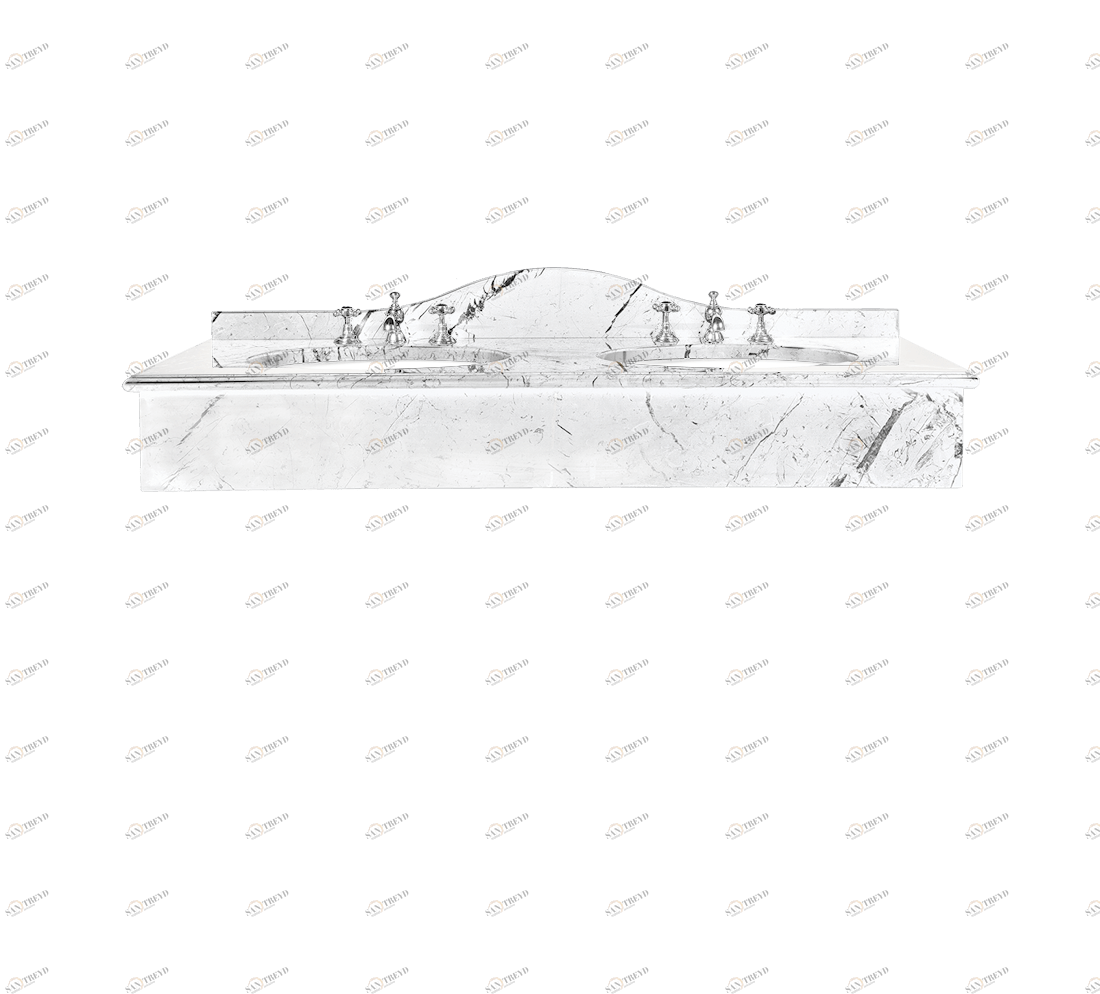 Gentry Home Сезанн  Marble white carrara GH100353 