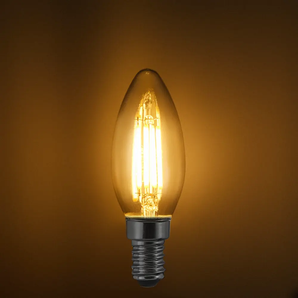 Светодиодная лампа OSRAM E14 филаментная свеча 5Вт теплый свет 85306970 STLM-0914569 - Вид №2