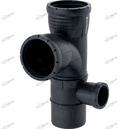 GEBERIT 393.560.14.1 Крестовина двухплоскостная комбинированная Geberit Silent-Pro 87,5°, правая 