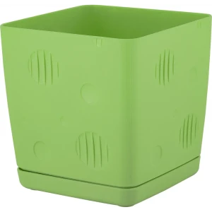 Горшок цветочный Engreen Microcosm 8x8x9 см v0.5 л пластик зеленый 85664742 STLM-2051925