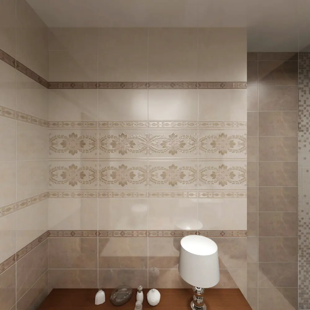 Плитка настенная Kerama Marazzi Мармион 25x40 см 1.1 м² цвет бежевый 82688069 STLM-2060157 - Вид №3