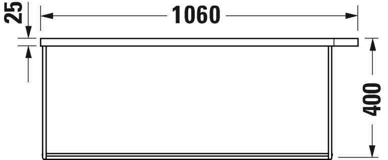 0031041000 Консоль металлическая подвесная ** DuraSquare #003104 1065 x 451 мм
Хром Black Matt Duravit - Вид №5