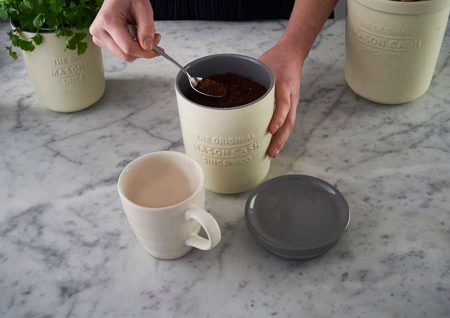 Банка с крышкой 16 см серая Innovative Kitchen MASON CASH  00-3871155 Серый  - Вид №1