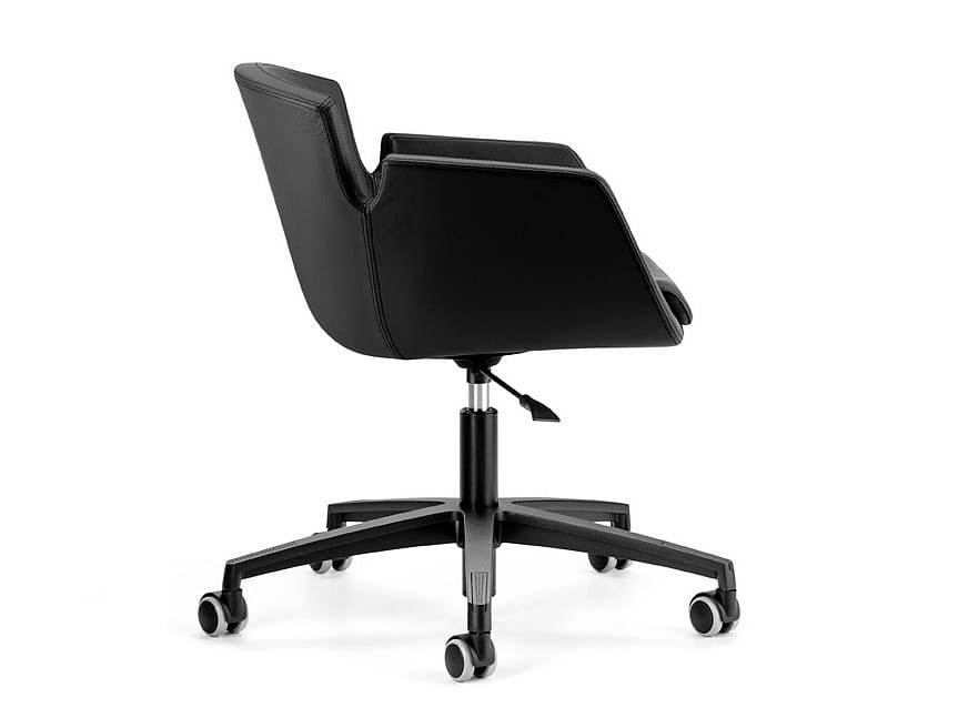 Офисное кресло с регулируемой высотой и кожаными колесами с 5 спицами TALIN Nubia ARCH-00027682 - Вид №1